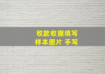 收款收据填写样本图片 手写